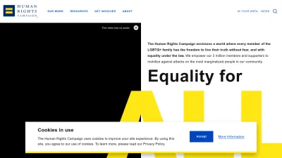 Screenshot preview of hrc.org
