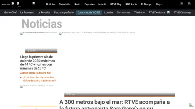 Screenshot preview of rtve.es