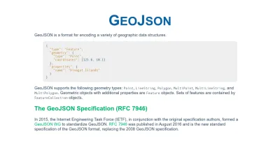 Screenshot of Geojson.org