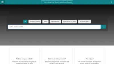 Screenshot of Proquest.com