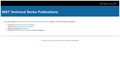 Screenshot of Nvlpubs.nist.gov