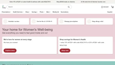 Screenshot preview of walgreens.com