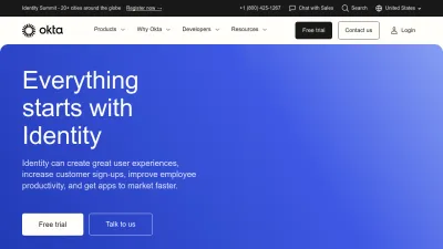 Screenshot of Okta.com