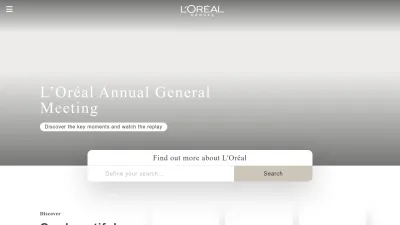 Screenshot preview of loreal.com
