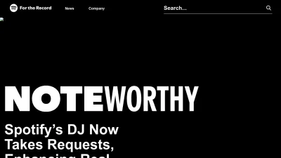 Screenshot of Newsroom.spotify.com