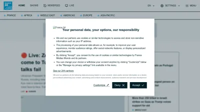 Screenshot of France24.com