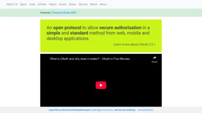 Screenshot of Oauth.net