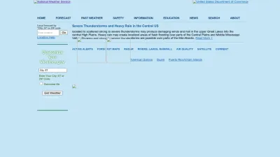 Screenshot preview of weather.gov