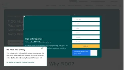 Screenshot preview of fidoalliance.org