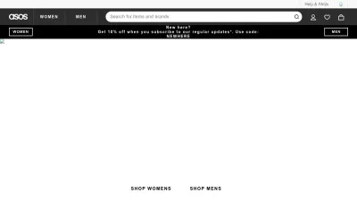 Screenshot preview of asos.com