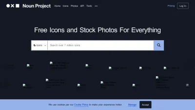 Screenshot preview of thenounproject.com