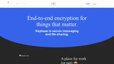 Screenshot preview of keybase.io