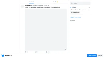 Screenshot of Bsky.app
