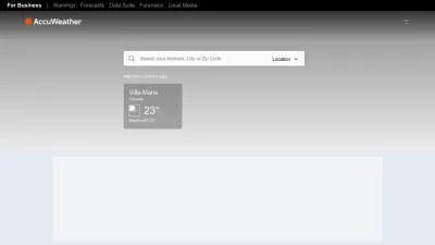 Screenshot of Accuweather.com