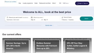 Screenshot preview of all.accor.com