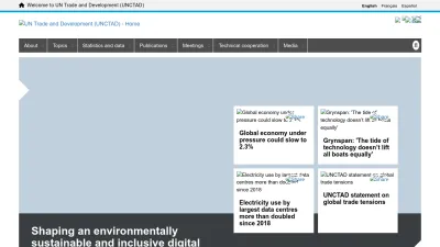 Screenshot preview of unctad.org