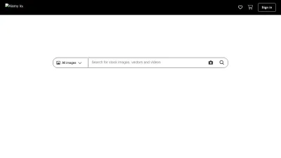 Screenshot of Alamy.com
