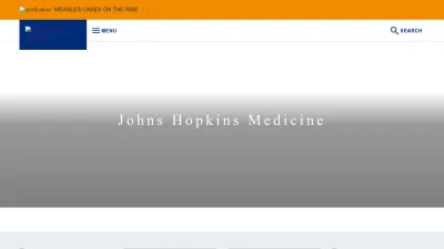 Screenshot of Hopkinsmedicine.org