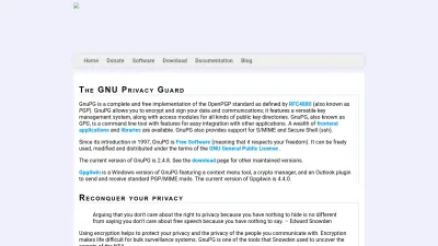 Screenshot preview of gnupg.org