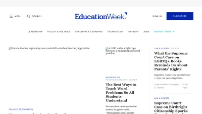 Screenshot of Edweek.org