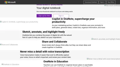 Screenshot of Onenote.com