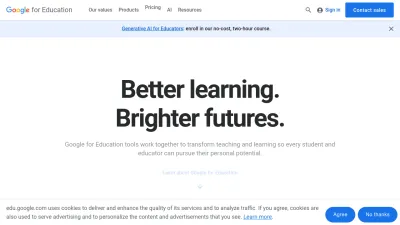 Screenshot of Edu.google.com