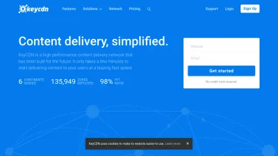 Screenshot of Keycdn.com