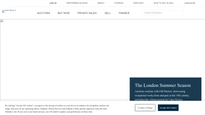 Screenshot preview of sothebys.com