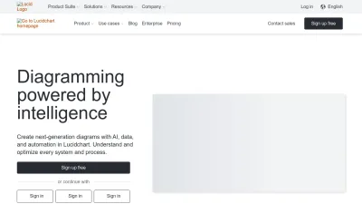 Screenshot of Lucidchart.com