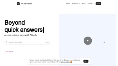 Screenshot preview of wikiwand.com