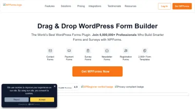 Screenshot of Wpforms.com