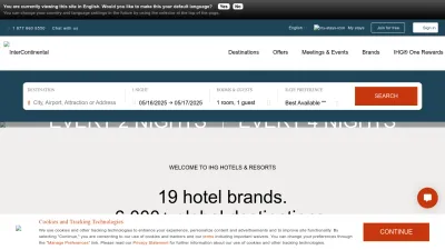 Screenshot of Ihg.com