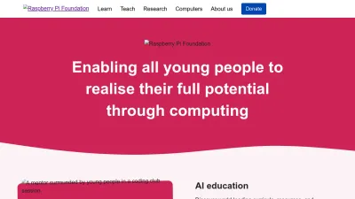 Screenshot of Raspberrypi.org