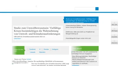 Screenshot preview of umweltbundesamt.de