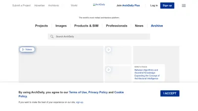Screenshot preview of archdaily.com