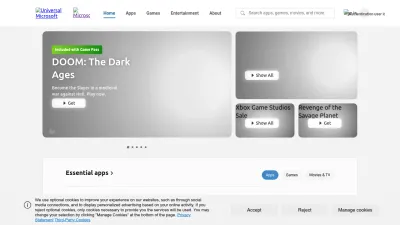 Screenshot preview of apps.microsoft.com
