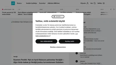 Screenshot of Yle.fi