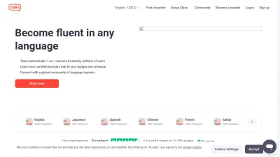 Screenshot preview of italki.com