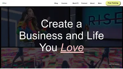 Screenshot preview of marieforleo.com