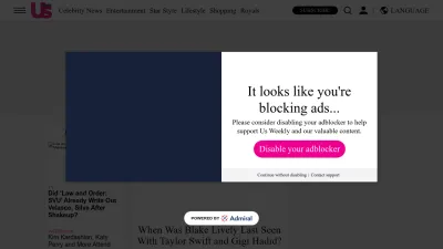 Screenshot of Usmagazine.com