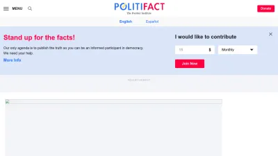 Screenshot preview of politifact.com