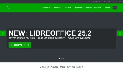 Screenshot of Libreoffice.org