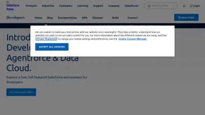 Screenshot of Developer.salesforce.com