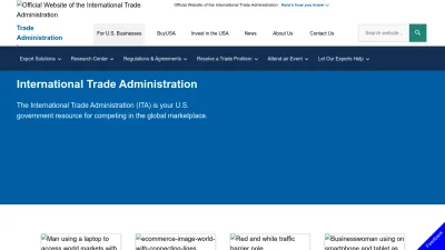 Screenshot preview of trade.gov