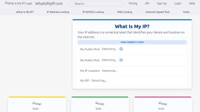 Screenshot preview of whatismyip.com