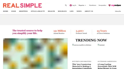 Screenshot preview of realsimple.com
