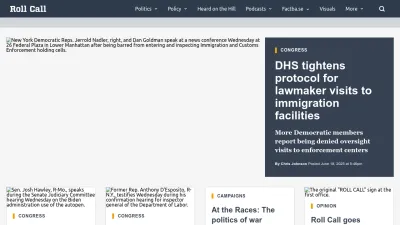 Screenshot preview of rollcall.com