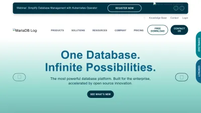 Screenshot of Mariadb.com