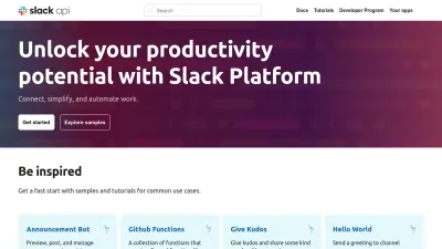 Screenshot of Api.slack.com