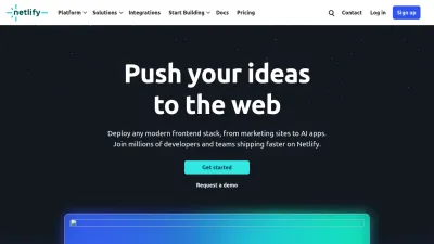 Screenshot preview of netlify.com